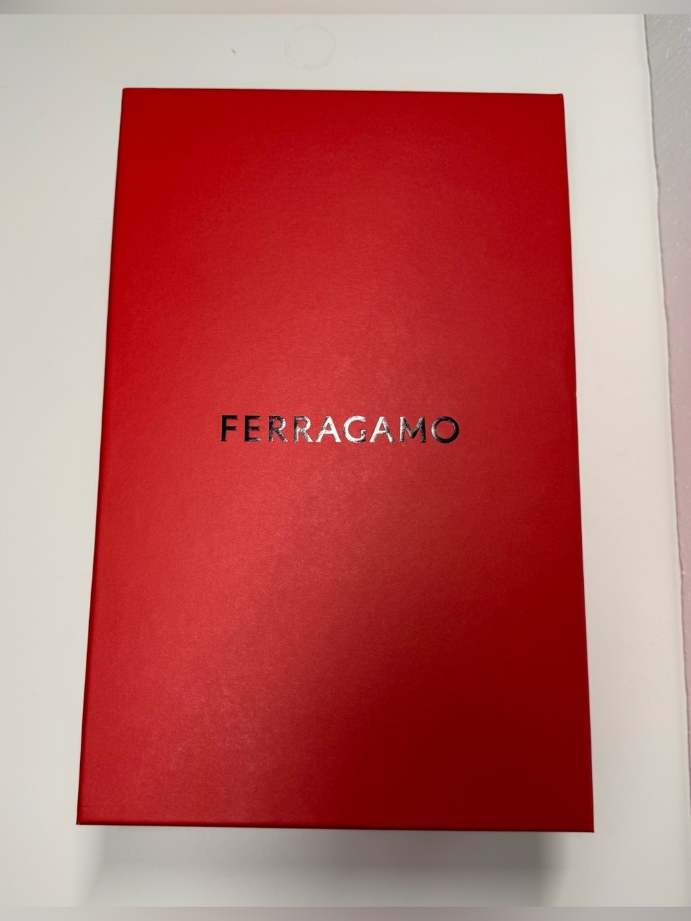 Authentic Ferragamo Large Red Empty Shoe Box Gift Box- Box Only- 14x9x5